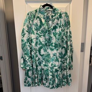 Tuckernuck Green and White Floral Dress